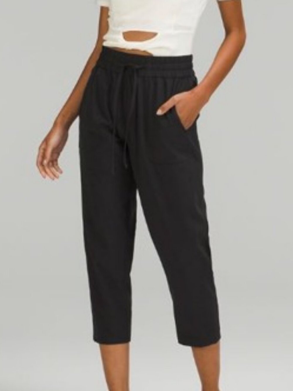 Lululemon straight leg technical trouser pants black women's size S